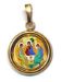 Picture of Trinity Gold plated Silver and Porcelain round Pendant smooth finish Diam mm 19 (075 inch) Unisex Woman Man