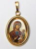 Imagen de Colgante Virgen con Niño 19x24 mm plata y esmalte