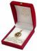 Imagen de Virgen de la Incarnación Medalla Colgante oval mm 19x24 (0,75x0,95 inch) Plata con baño de oro y Porcelana Unisex Mujer Hombre