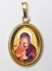 Immagine di Ciondolo Vergine di Vladimir 19x24 mm argento 925 e smalto
