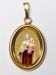 Picture of Our Lady of Carmel Gold plated Silver and Porcelain oval Pendant mm 19x24 (0,75x0,95 inch) Unisex Woman Man