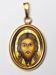 Picture of The Holy Face Gold plated Silver and Porcelain oval Pendant mm 19x24 (0,75x0,95 inch) Unisex Woman Man