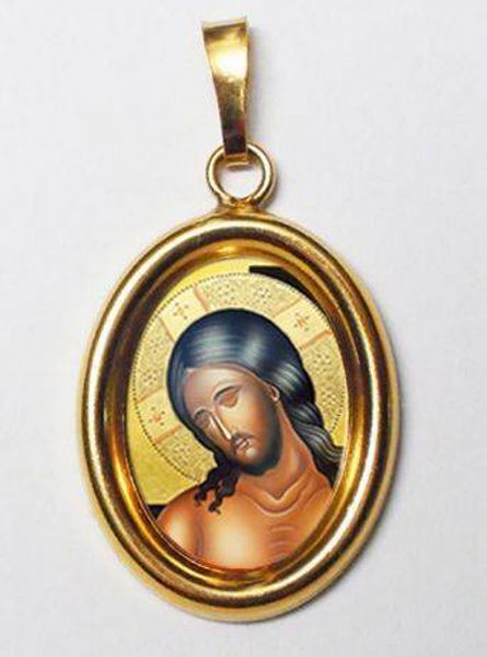 Picture of Christ the Bridegroom Pendant 19x24 mm silver and enamel