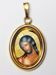 Immagine di Cristo Sposo Ciondolo Pendente ovale mm 19x24 (0,75x0,95 inch) Argento placcato Oro e Porcellana Unisex Uomo Donna