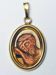 Imagen de Preciosa Sangre de Jesús Medalla Colgante oval mm 19x24 (0,75x0,95 inch) Plata con baño de oro y Porcelana Unisex Mujer Hombre