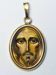 Imagen de Cristo de Kiko Medalla Colgante oval mm 19x24 (0,75x0,95 inch) Plata con baño de oro y Porcelana Unisex Mujer Hombre