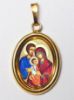 Immagine di Medaglia Sacra Famiglia 19x24 mm argento 925 e smalto