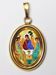 Imagen de Trinidad Medalla Colgante oval mm 19x24 (0,75x0,95 inch) Plata con baño de oro y Porcelana Unisex Mujer Hombre