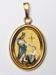 Immagine di Madonna di Sesule Ciondolo Pendente ovale mm 19x24 (0,75x0,95 inch) Argento placcato Oro e Porcellana Unisex Uomo Donna