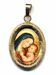 Imagen de Nuestra Señora del Buen Consejo Medalla Colgante oval acabado diamante mm 19x24 (0,75x0,95 inch) Plata con baño de oro y Porcelana Unisex Mujer Hombre
