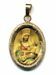 Picture of Our Lady of Castelmonte Gold plated Silver and Porcelain diamond-cut oval Pendant mm 19x24 (0,75x0,95 inch) Unisex Woman Man