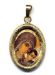 Picture of Virgen Mary with Child by Kiko Gold plated Silver and Porcelain diamond-cut oval Pendant mm 19x24 (0,75x0,95 inch) Unisex Woman Man