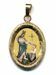 Picture of Our Lady of Sesule Gold plated Silver and Porcelain diamond-cut oval Pendant mm 19x24 (0,75x0,95 inch) Unisex Woman Man