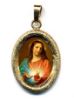 Immagine di Ciondolo Sacro Cuore di Gesù 19x24 mm argento 925 e smalto