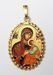 Picture of Our Lady of Perpetual Help Gold plated Silver and Porcelain Pendant with crown frame mm 24x30 (0,94x1,18 inch) for Woman