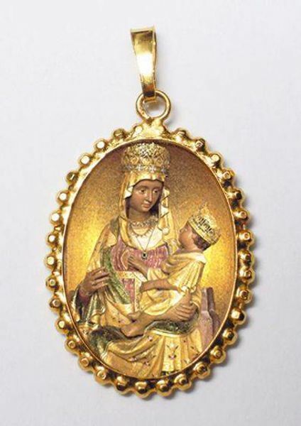 Picture of Virgin of Castelmonte Medal 24x30 mm silver and enamel