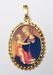 Picture of Madonna of Humility Gold plated Silver and Porcelain Pendant with crown frame mm 24x30 (0,94x1,18 inch) for Woman