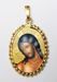 Immagine di Cristo Sposo Ciondolo Pendente ovale a corona mm 24x30 (0,94x1,18 inch) Argento placcato Oro e Porcellana da Donna