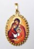Immagine di Ciondolo Sacra Famiglia 24x30 mm argento 925 e smalto