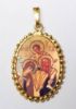 Immagine di Medaglia Sacra Famiglia di Kiko 24x30 mm argento 925 e smalto