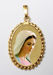 Immagine di Madonna di Medjugorje Ciondolo Pendente ovale a corona mm 24x30 (0,94x1,18 inch) Argento placcato Oro e Porcellana da Donna