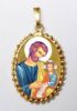 Immagine di Medaglia San Giuseppe 24x30 mm argento 925 e smalto