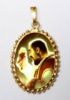 Immagine di Medaglia Padre Pio 24x30 mm argento 925 e smalto