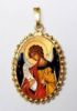 Immagine di Medaglia Arcangelo Gabriele 24x30 mm argento 925 e smalto