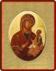 Immagine di Icona Madonna con Bambino 8x10 cm porcellana e legno