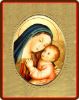 Picture of Virgin and Child Icon 10 cm (3,9 inch) porcelain on wood