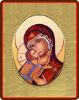 Immagine di Icona Madonna con Bambino 8x10 cm porcellana e legno
