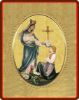 Immagine di Icona Madonna con Bambino 8x10 cm porcellana e legno
