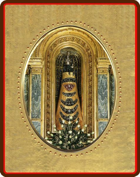Immagine di Icona Madonna 8x10 cm porcellana e legno