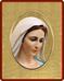Picture of Madonna Porcelain Icon on golden board cm 8x10x1,3 (3,15x3,9x0,5 inch) for table and wall