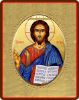 Immagine di Icona sacra Cristo 8x10 cm porcellana e legno dipinta a mano