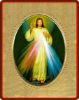 Immagine di Icona Gesù Misericordioso 8x10 cm porcellana e legno