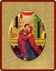 Immagine di Icona Santi Anna e Gioacchino 8x10 cm porcellana e legno