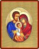 Immagine di Icona Sacra Famiglia 8x10 cm porcellana e legno