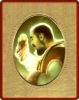Immagine di Icona Padre Pio da Pietrelcina 8x10 cm porcellana e legno