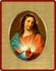 Picture of Sacred Heart of Jesus Icon 10 cm (3,9 inch) porcelain on wood