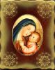 Immagine di Icona Madonna con Bambino 15x20 cm porcellana e legno