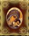 Immagine di La Vergine del Cammino Icona in Porcellana su tavola dorata cm 15x20x2,5 (5,9x7,9x1,0 inch) da muro e da tavolo