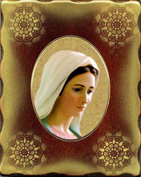Immagine di Icona Madonna 15x20 cm porcellana e legno