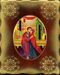 Picture of The embrace of the newlyweds St Anne and Saint Joachim Porcellain Icon on golden board cm 15x20x2,5 (5,9x7,9x1,0 inch) for table and wall