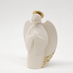 Picture of Seraph Angel Gold cm 14,5 (5,7 inch) Sculpture in white refractory clay Ceramica Centro Ave Loppiano