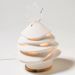Picture of Christmas Tree with internal lighting cm 28 (11,0 inch) Sculpture in white refractory clay Ceramica Centro Ave Loppiano