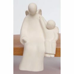 Picture of My Angel Friend cm 14,5 (5,7 inch) Sculpture in white refractory clay Ceramica Centro Ave Loppiano