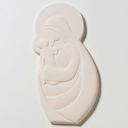 Picture of Closeness Confiance cm 21 (8,3 inch) Sculpture in white refractory clay Ceramica Centro Ave Loppiano