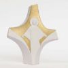Imagen de Cruz Cristo Resucitado Gold 14 cm Loppiano cerámica