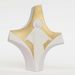 Picture of Resurrected Christ Cross Gold cm 14 (5,5 inch) Sculpture in white refractory clay Ceramica Centro Ave Loppiano